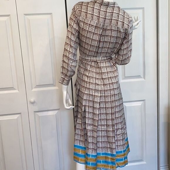 🔥Jcrew Pleated shirtdress in silk-twill New - Picture 2 of 11